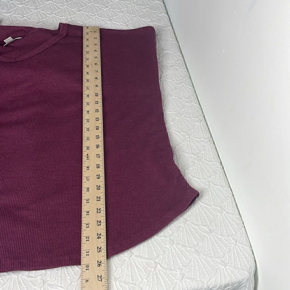 Woman Within Waffle Knit Thermal Shirt Long Sleeve Purple size 2X - Picture 11 of 12